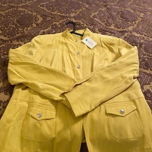 Yellow casual jacket new with tags